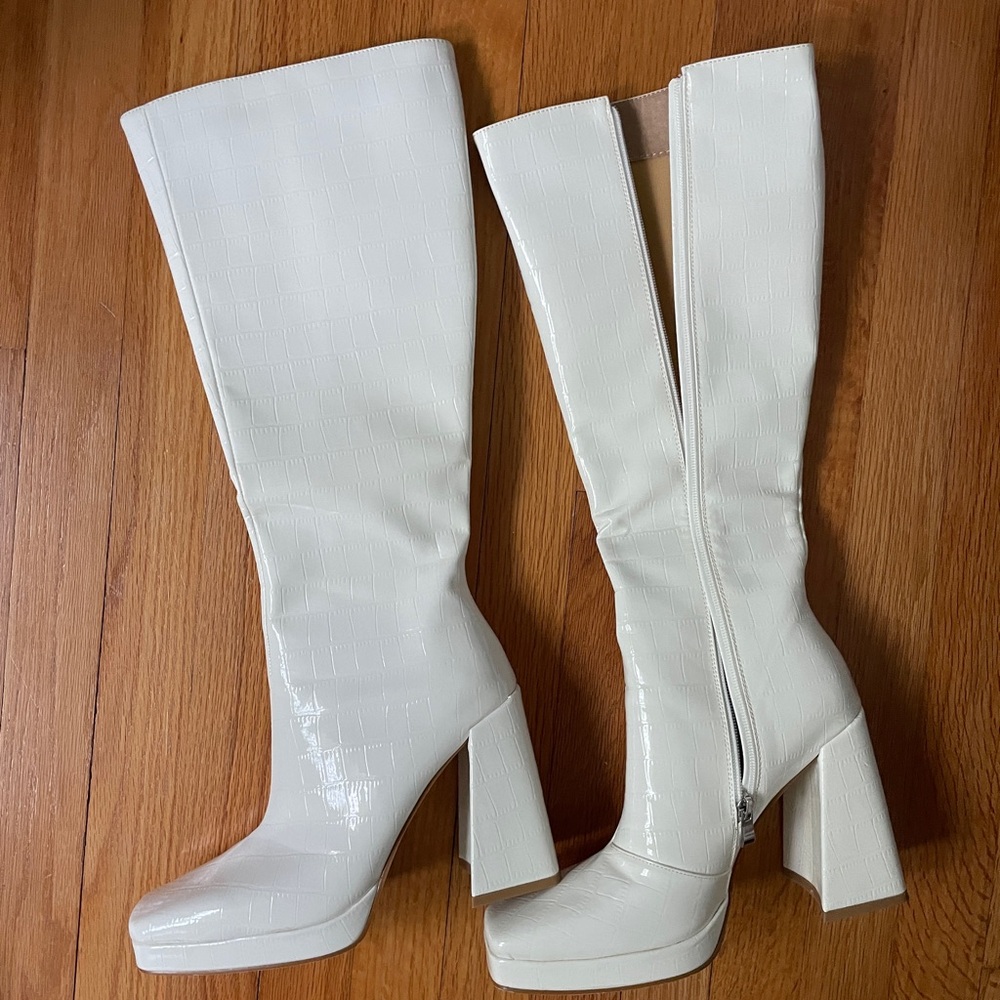 Princess Polly White Boots